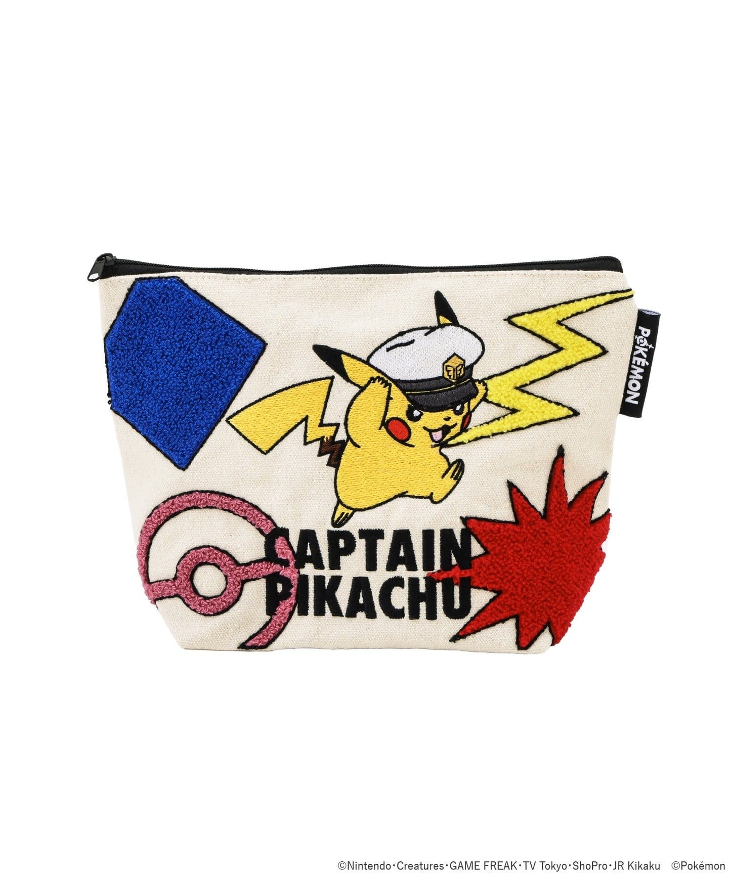 3 Coins Limited Edition Canvas Embroidered Pouch Captain Pikachu - Pokemon