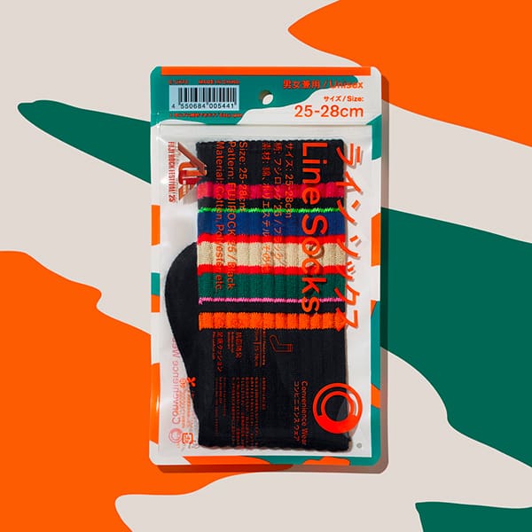 Family Mart Convenience Wear Line Socks - Fuji Rock Festival Black