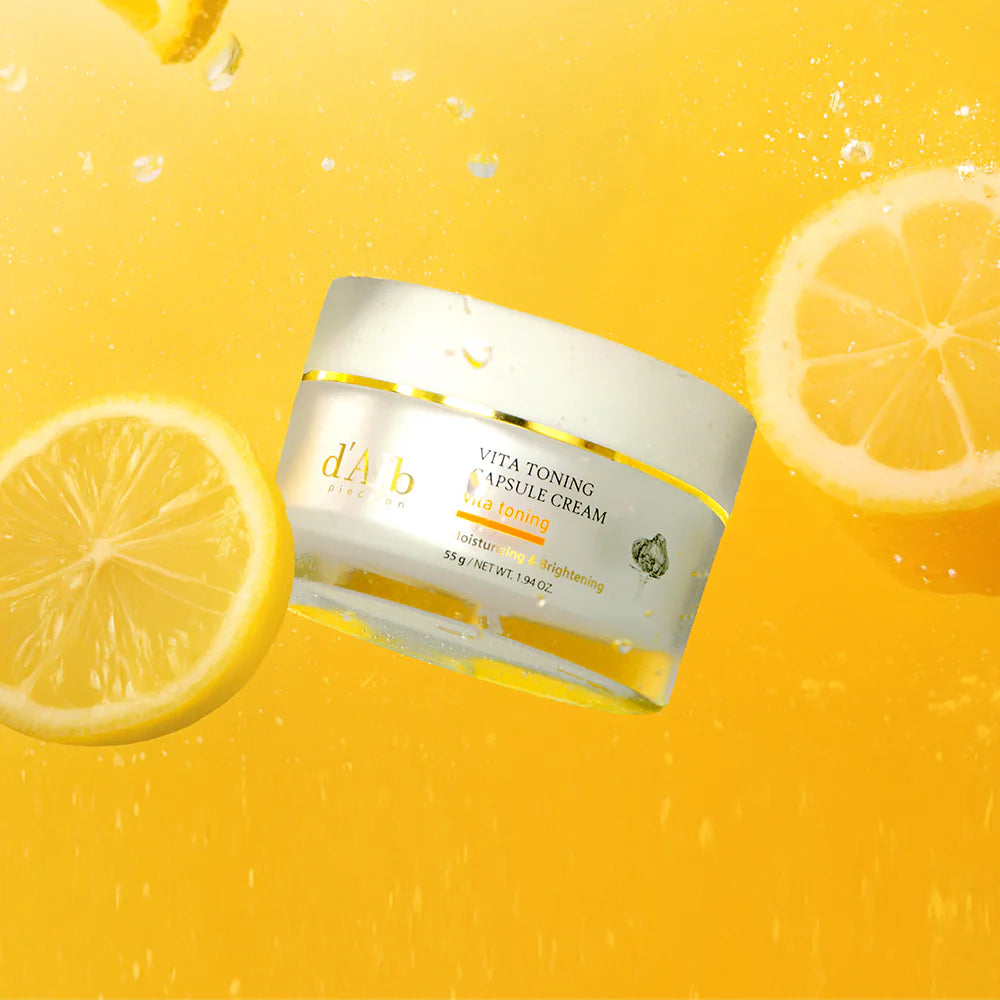 D'Alba Vita Toning Capsule Cream 55g Korean Brightening Skincare - Vegan