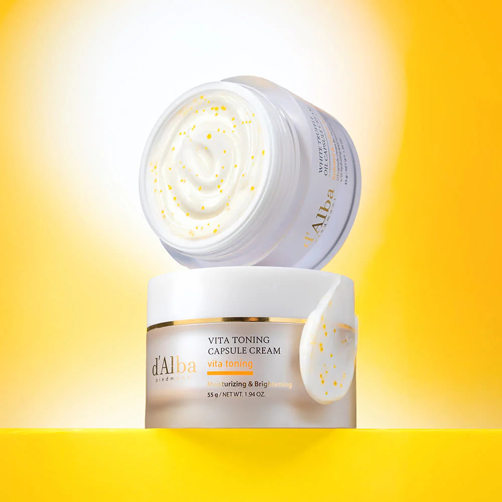 D'Alba Vita Toning Capsule Cream 55g Korean Brightening Skincare - Vegan