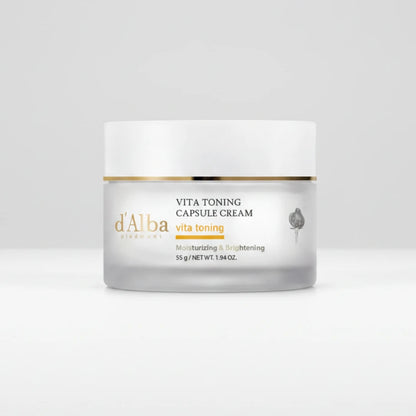 D'Alba Vita Toning Capsule Cream 55g Korean Brightening Skincare - Vegan
