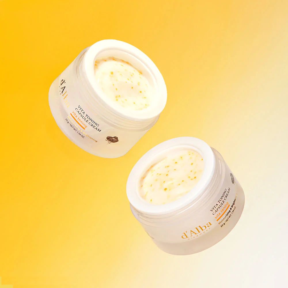 D'Alba Vita Toning Capsule Cream 55g Korean Brightening Skincare - Vegan