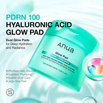 Anua PDRN 100 Hyaluronic Acid Glow Pad 180ml (60 Pads)
