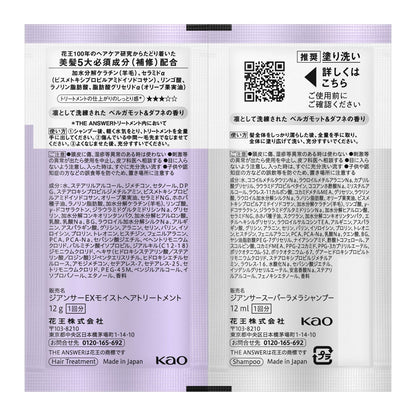 Trial Set - THE ANSWER by Kao – Super Lamellar Shampoo 12ml + EX Moist 12g two packs