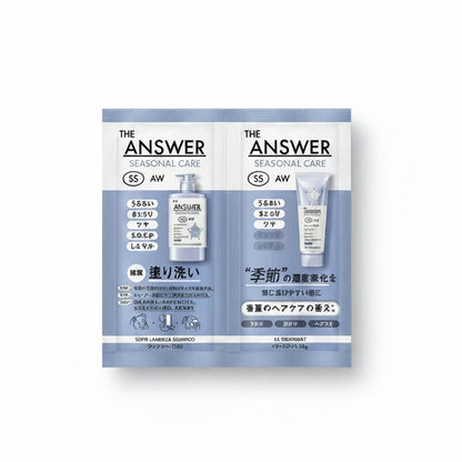 Kao THE ANSWER Seasonal Care SS Shampoo & EX Treatment Set x 2 12g