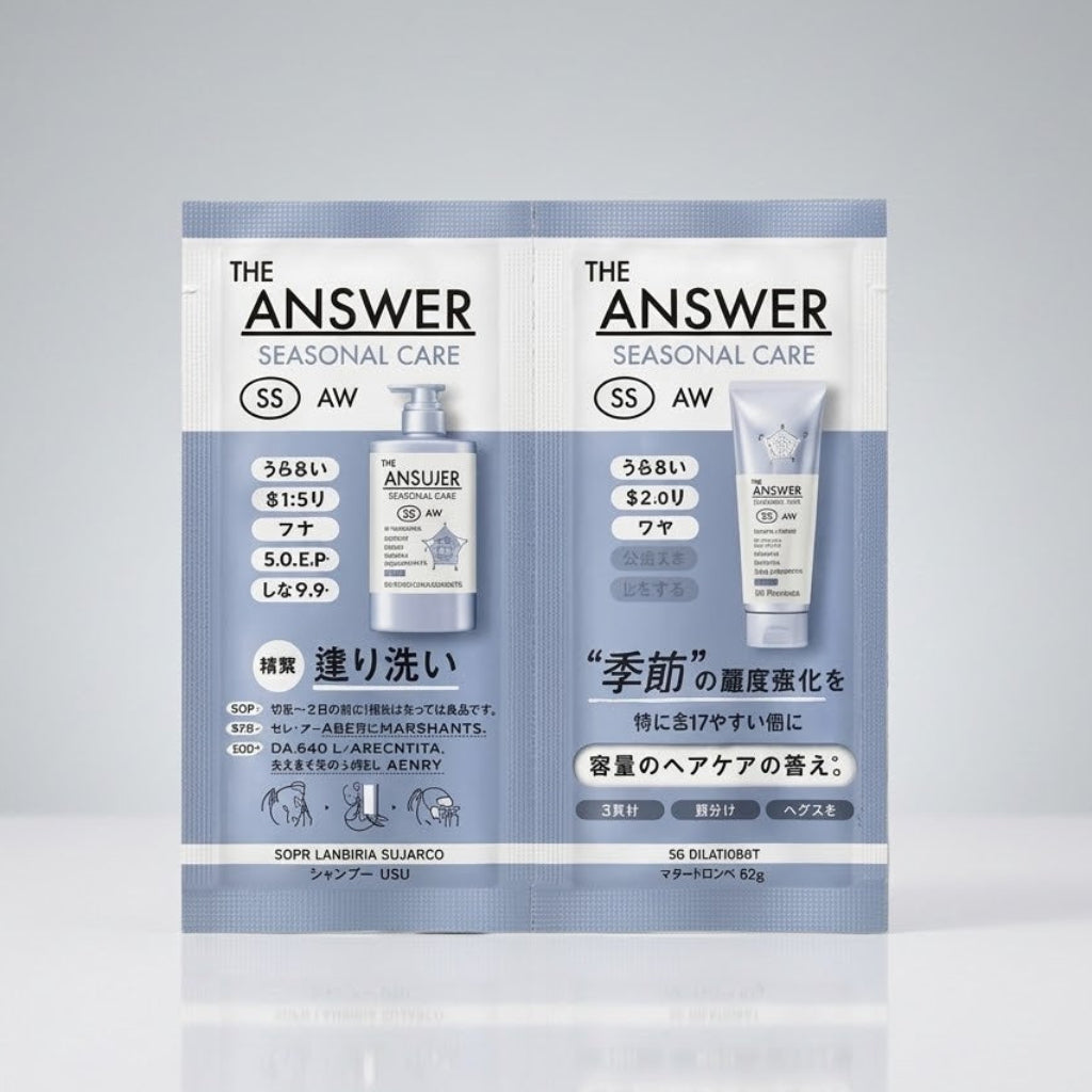 Kao THE ANSWER Seasonal Care SS Shampoo & EX Treatment Set x 2 12g