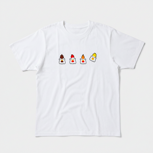 Lawson Original T-shirt - Karaage Kun All Stars White - Size M - Konbini