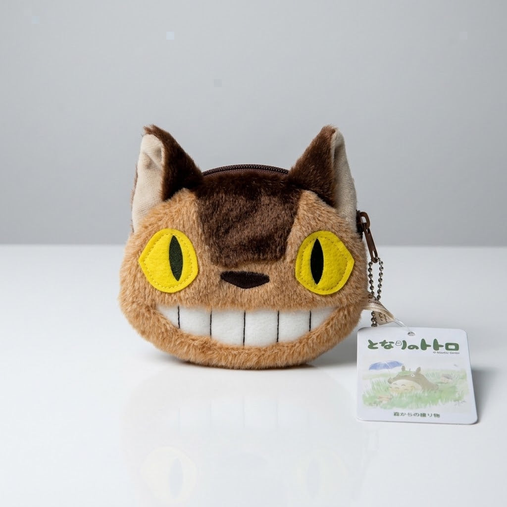 Official Studio Ghibli My Neighbour Totoro Catbus Plush Coin Zip Purse