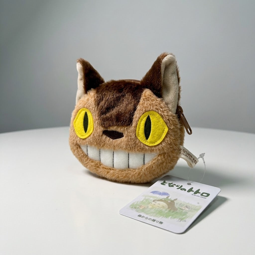 Official Studio Ghibli My Neighbour Totoro Catbus Plush Coin Zip Purse