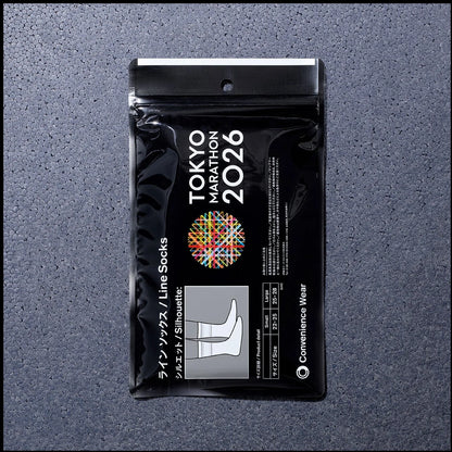 Family Mart xTokyo Marathon 2026 Convenience Wear Line Socks - Black
