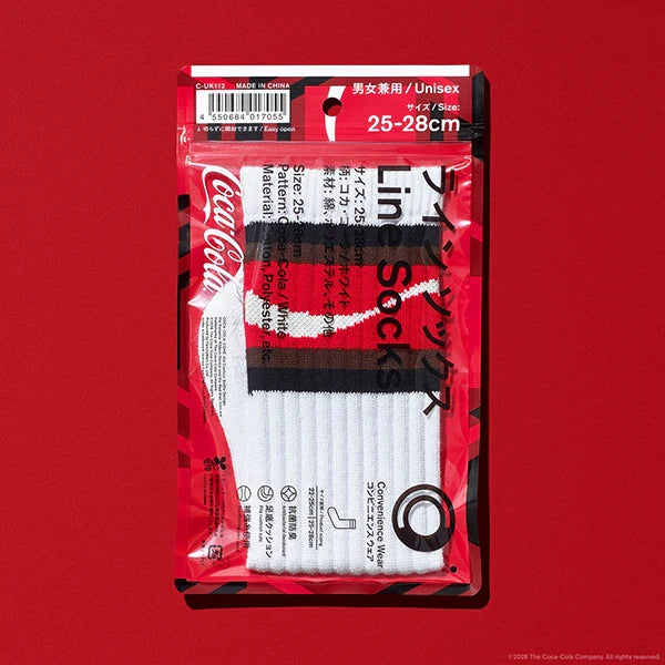 Family Mart x Coca Cola Convenience Wear Line Socks - White FamilyMart