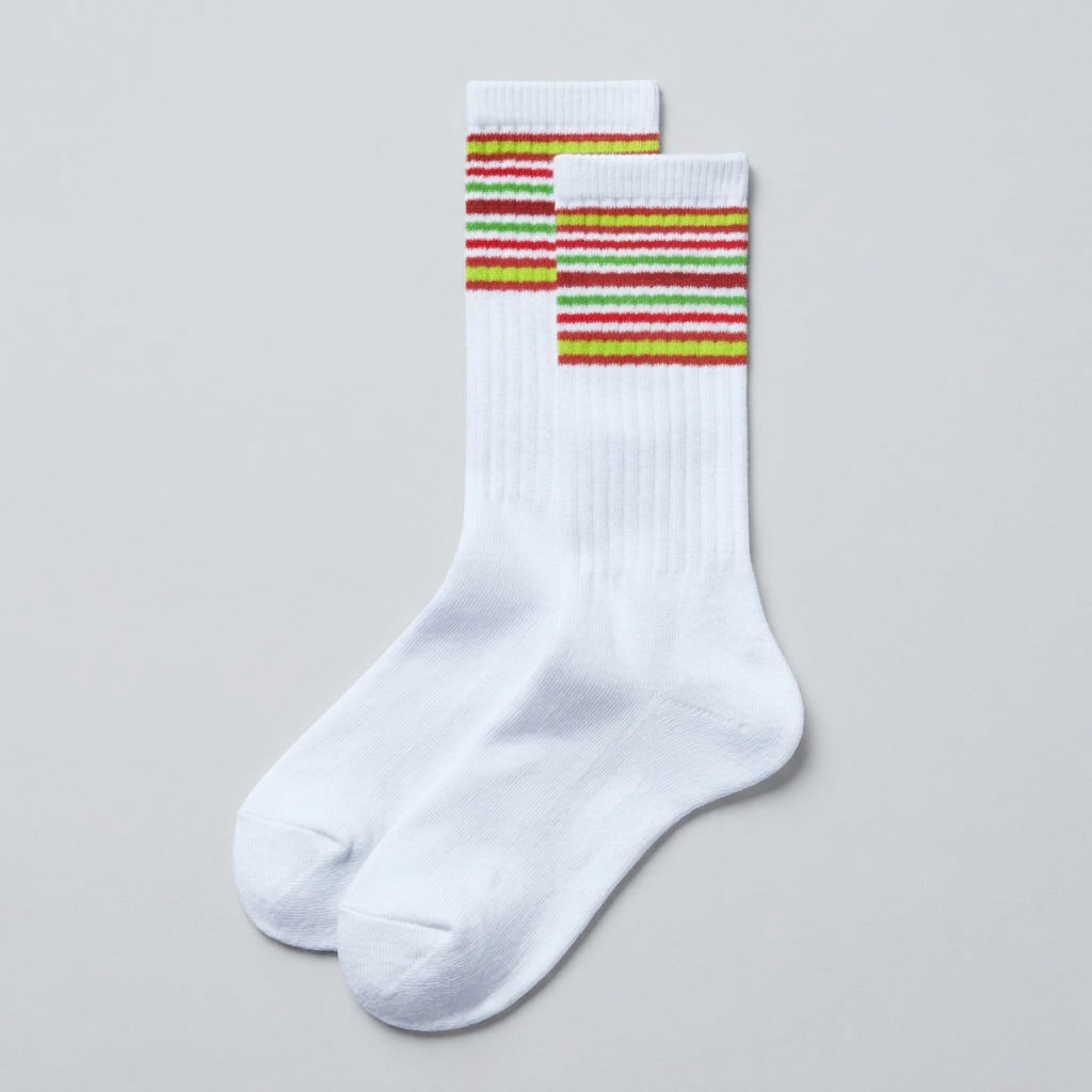 FamilyMart Line Socks 47 Prefectures Limited Edition - Kanagawa - Goldbend Lily White