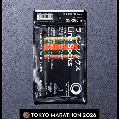 Family Mart xTokyo Marathon 2026 Convenience Wear Line Socks - Black