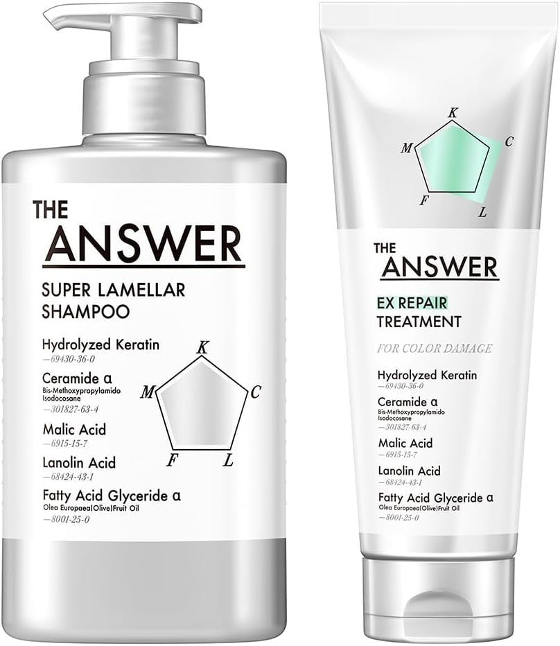 THE ANSWER by Kao – Super Lamella Shampoo 400ml + EX Repair 220g + Lamella Milk 6g