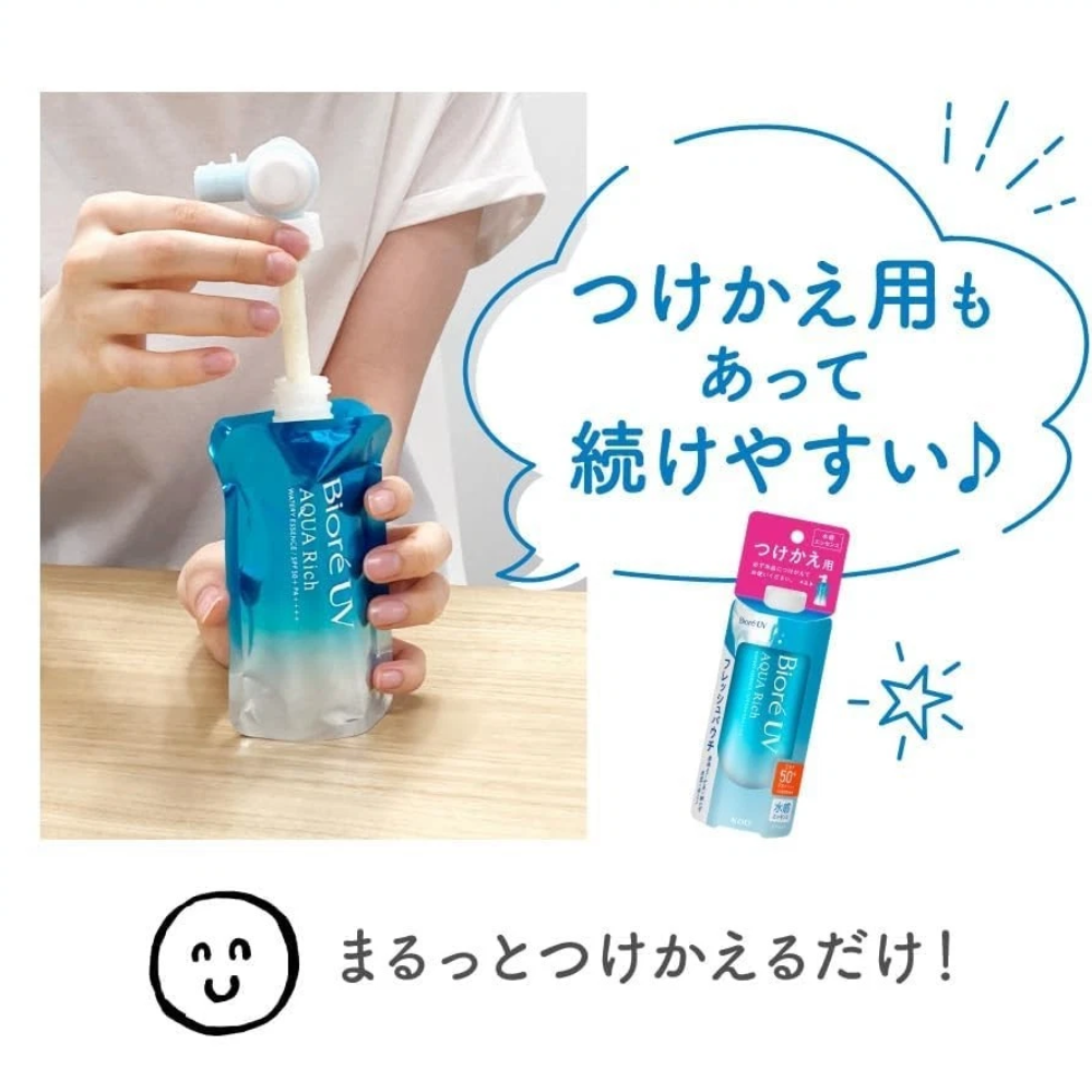 KAO Biore UV Aqua Rich Watery Essence Fresh Pouch Type SPF50+/PA++++ 120g