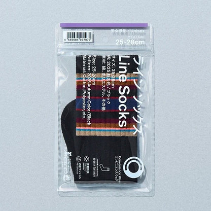 Family Mart Convenience Wear Line Socks -  Autumn Black