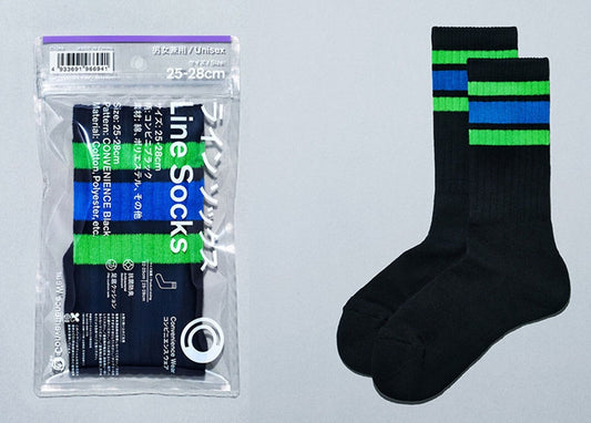 Family Mart Convenience Wear Line Socks - Original Black