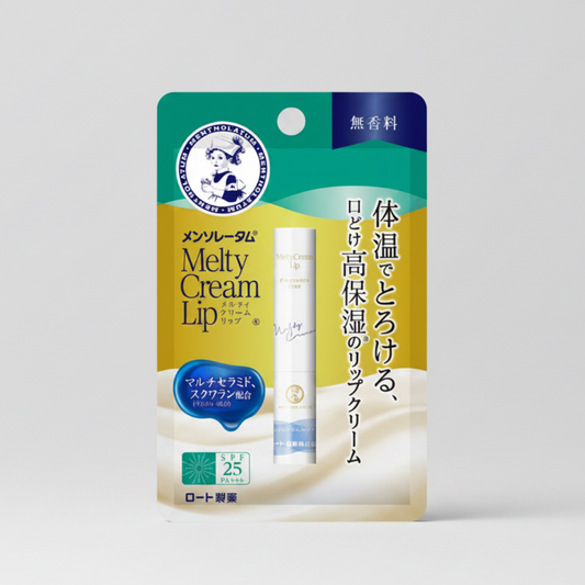 ROHTO Mentholatum Melty Cream Lip Balm Fragrance-free SPF25 PA+++ Moisturizing