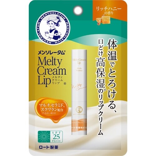 ROHTO Mentholatum Melty Cream Lip Balm Rich Honey SPF25 PA+++ Moisturizing