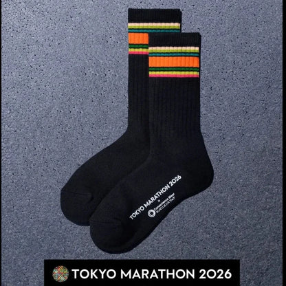 Family Mart xTokyo Marathon 2026 Convenience Wear Line Socks - Black